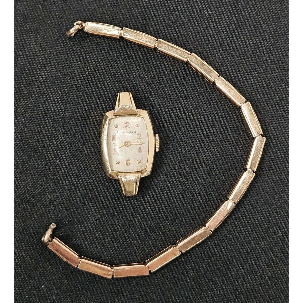Paul Breguette 17 Jewels 10K Gold Filled Ladies Wristwatch W/ 1/20 10k Band READ